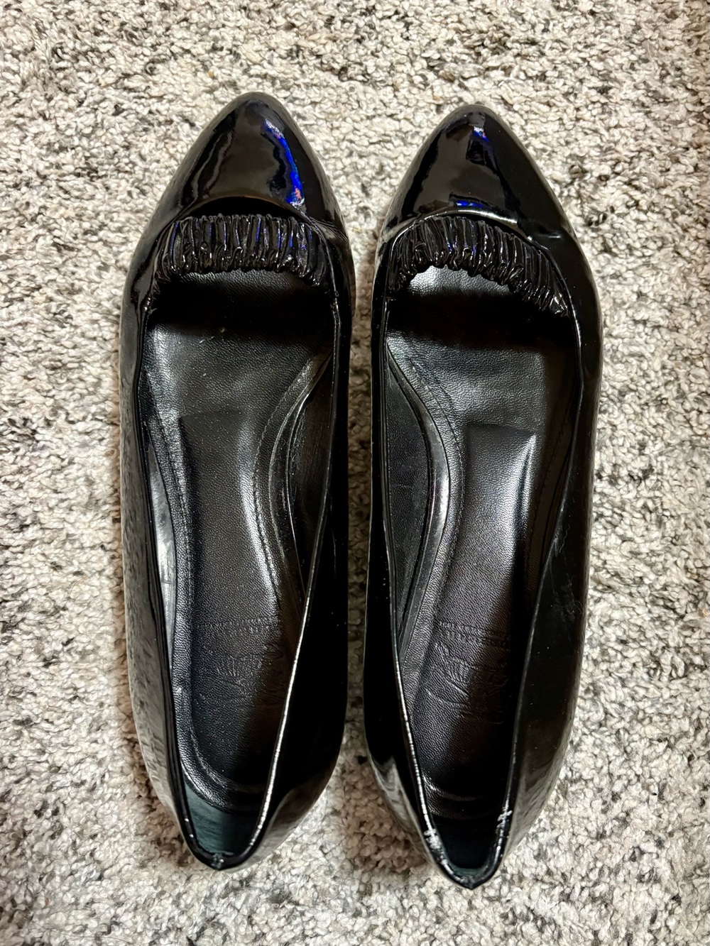 Burberry Black Patent Leather Ballet Flats – EU 38 – Made in Italy